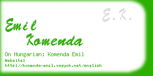 emil komenda business card